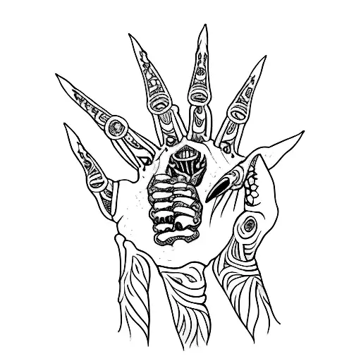 Boho Skeleton Hand