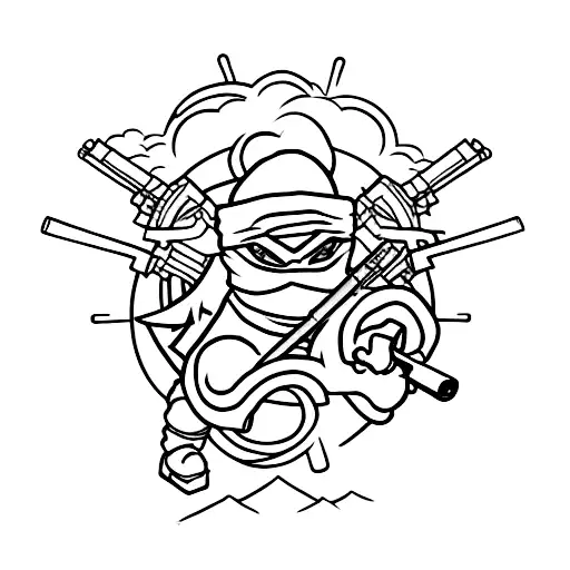 Ninja With Gun