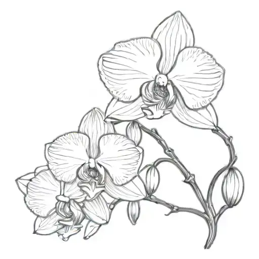 Orchid With Butterfly