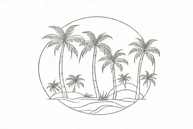 Minimalism Palm Tree