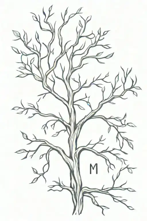 A Tree With Roman Numerals Intertwined In The Branches