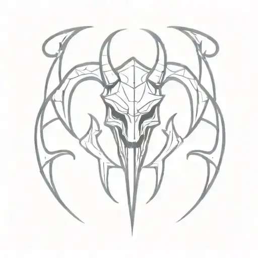 Diablo Minimal Line Art Design Showcasing