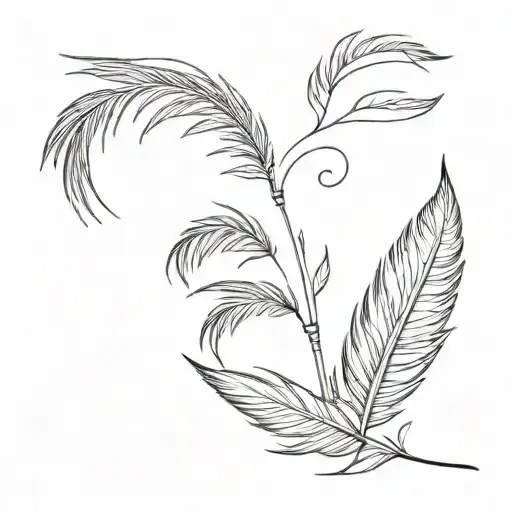 Palm Tree And Feather