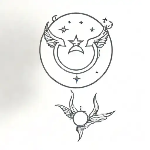 Moon And Sun And Wings