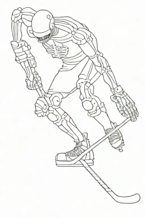 Hockey Player Skeleton