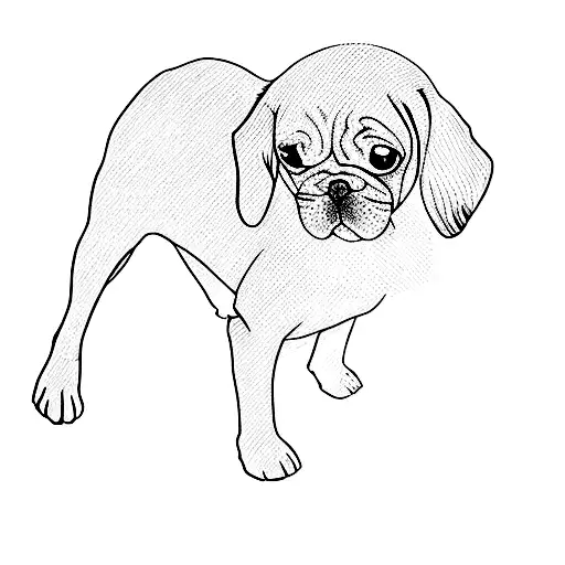 A Dog With A Bandage On Its Leg