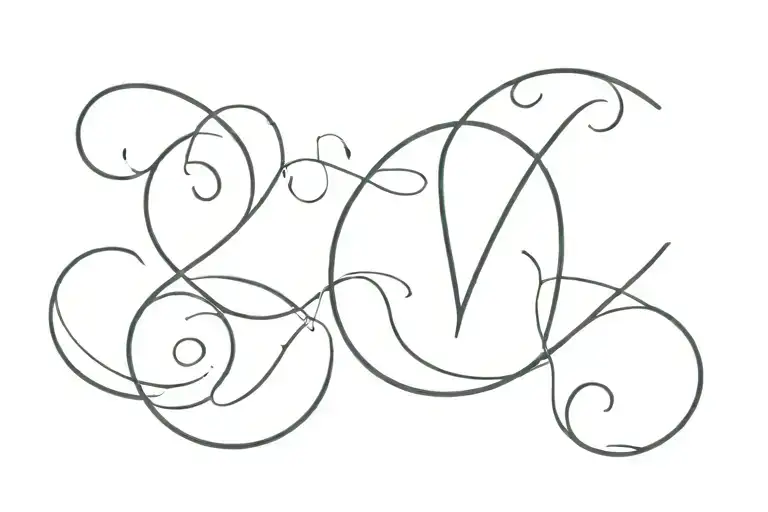 Couoles Tattoo With R And A Initial