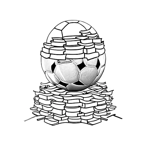 A Soccer Player Made Of Books