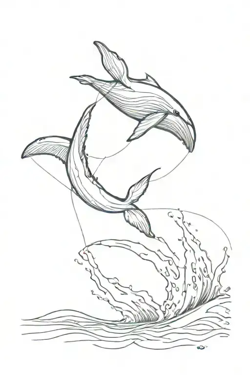 A Majestic Humpback Whale Breaching The Surface Of The Ocean