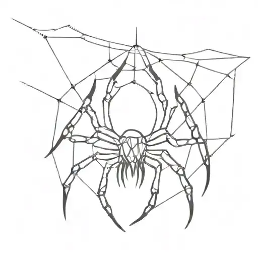 Spider Hanging On Its Web