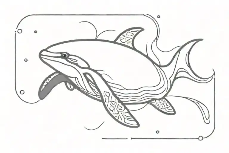 Killer Whale Swimming In A Sea Turtle Swimming