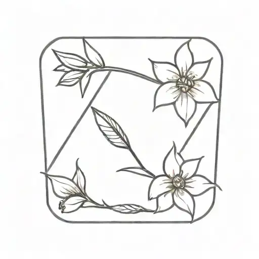 Violet And Daffodil Arrow Design