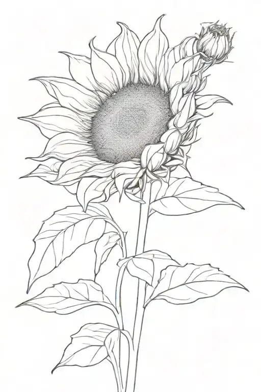 Sunflower With The Stem That Says Fabri