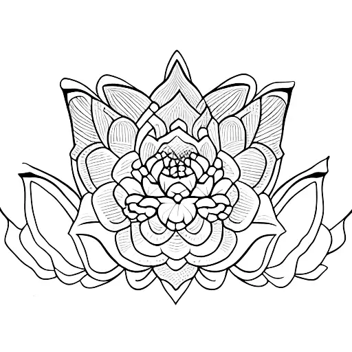 Lotus Flower With A Butterfly