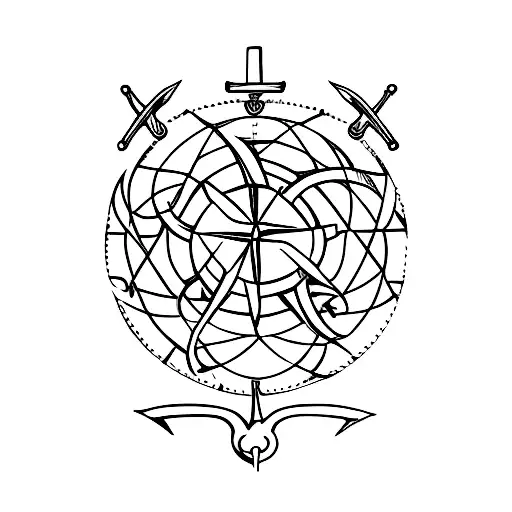 Anchor And Wind Rose