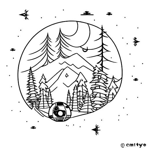 Forest Scene With Star Wars Figures Hidden