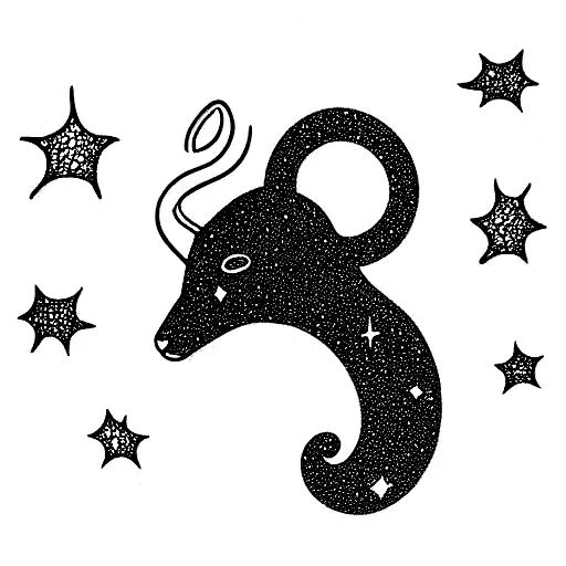 Capricorn Constellation With Cat