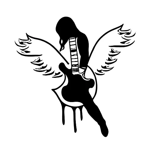 Angel Playing The Guitar