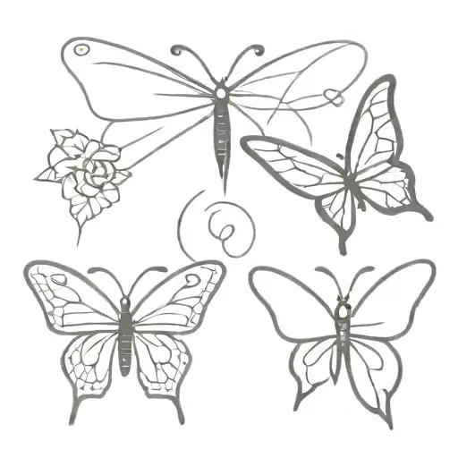 Butterfly With Gemini Zodiac Sign Together Symbolizing