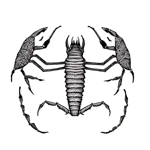 Scorpio Zodiac Sign Made Entirely Of Intricate