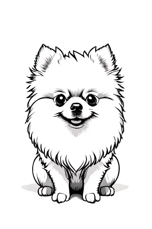 Pomeranian Dog With Trimmed Hair