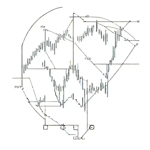 A Sleek And Modern Tattoo Of A Stock Market Graph Winding Around A Suzuki Sierra Car Silhouette