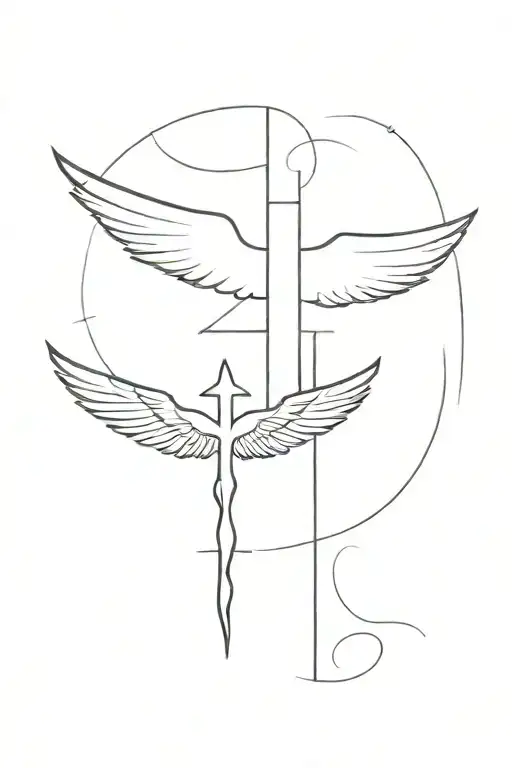 Cross With A Wing Made