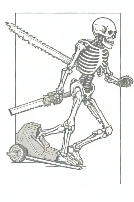 Skeleton Carrying Chainsaw Man