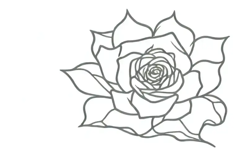 Guitar Rose Paw Print