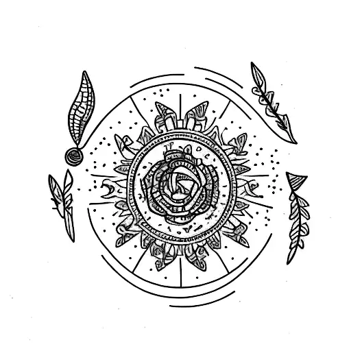 A Minimalist Style Mini Tattoo Of A Polaroid Printing A Photo