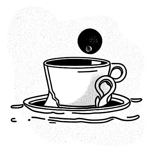 A Tea Cup With Honey On A Spoon On The Moon