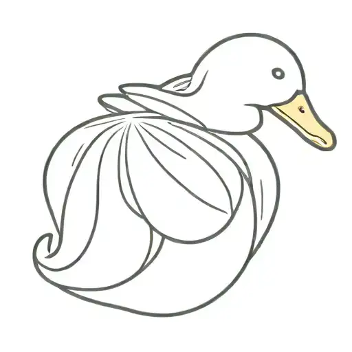 Fine Line Clam With A Ducks Head As The Pearl