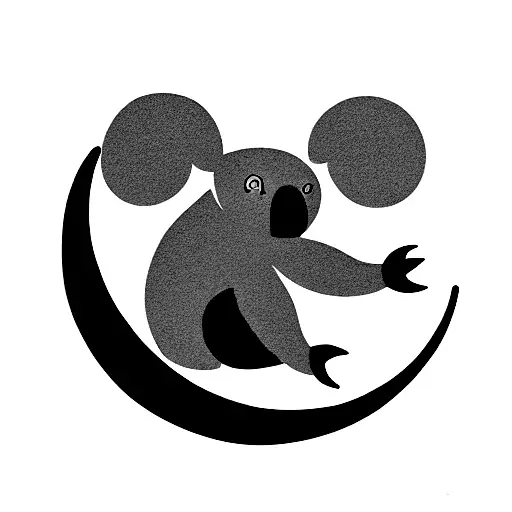 Koala And Crescent Moon