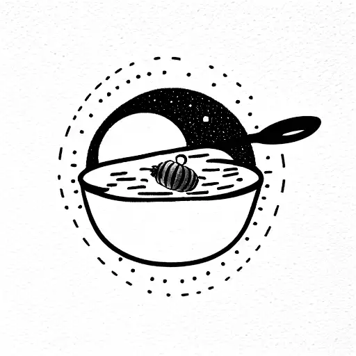 A Tea Cup With Honey On A Spoon On The Moon