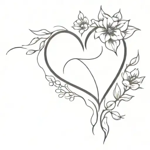 A Broken Heart With Flowers Emerging