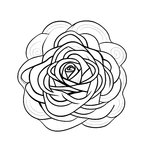 A Sketch Of A Rose Intertwined With A Dagger
