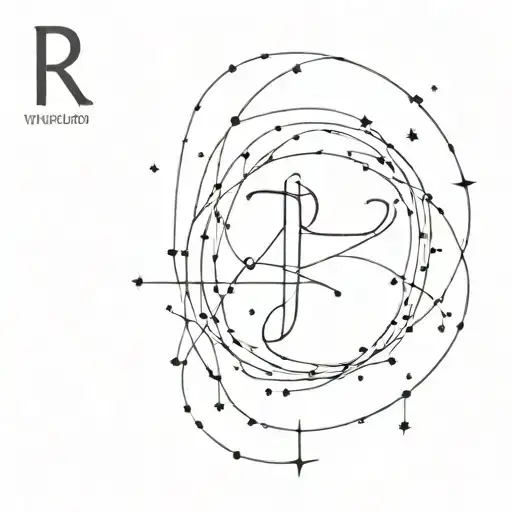 Virgo Constellation With Letter R Hand Written Inside