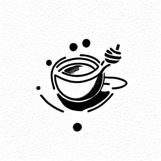 A Tea Cup With Honey On A Spoon On The Moon