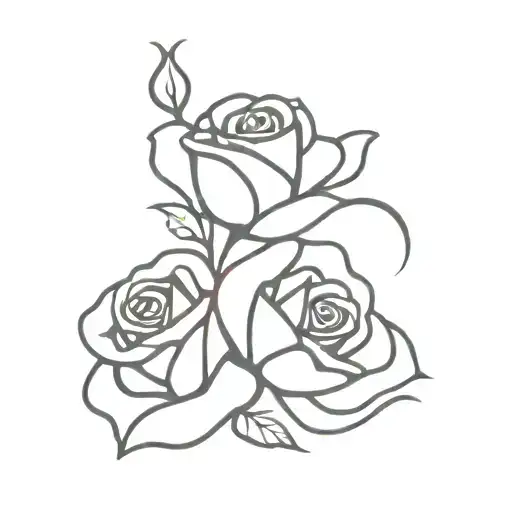 Rose And Carrnation Flower Intertwined