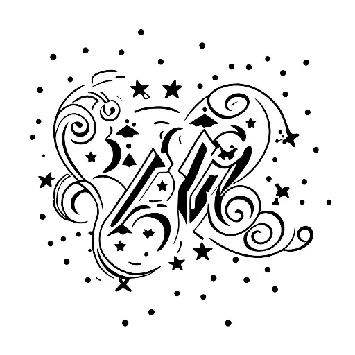 Name With Little Stars And Hearts