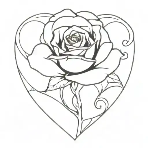 I Want A Design That Has The Letter Dp With A Rose Or Heart