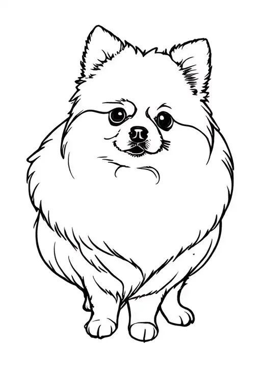 Pomeranian Dog With Trimmed Hair