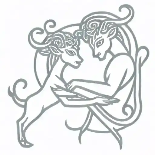 Double Taurus Zodiac Signs Intertwined