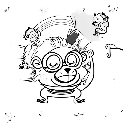 Monkey Pooping In The Toilet