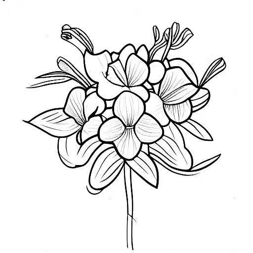 One Daffodil And One Aster Long On A Vine