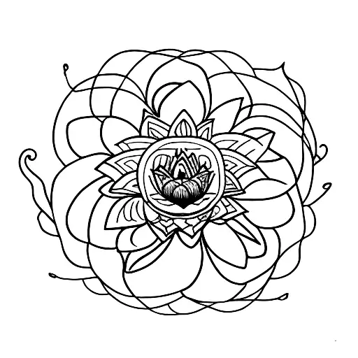 Lotus Flower In A Teardrop