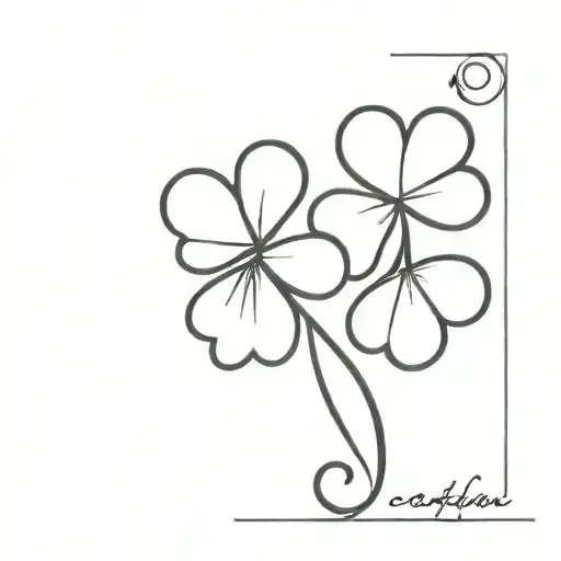 Three Leaf Clover In The Shape Of Hearts