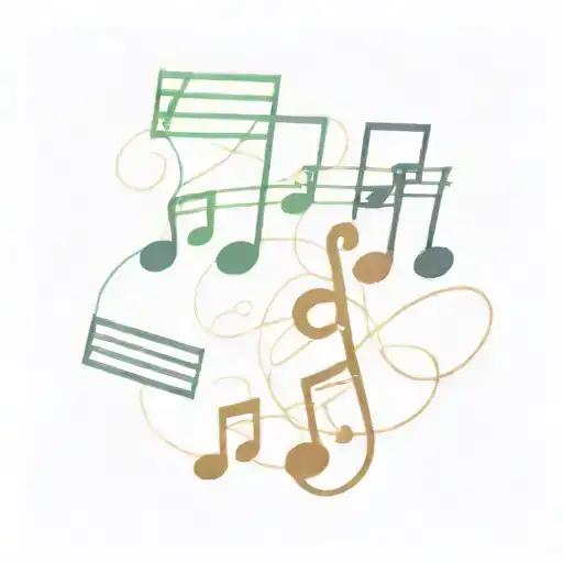 An Abstract Representation Of Music Notes Forming A Circuit Board