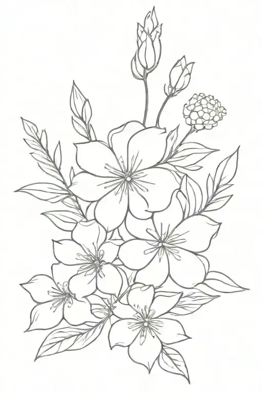 May June August September Birth Flower Bouquet