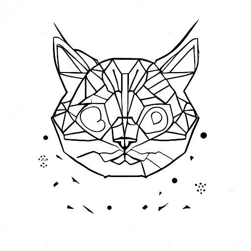 Chemical Elements Forming The Shape Of A Cat